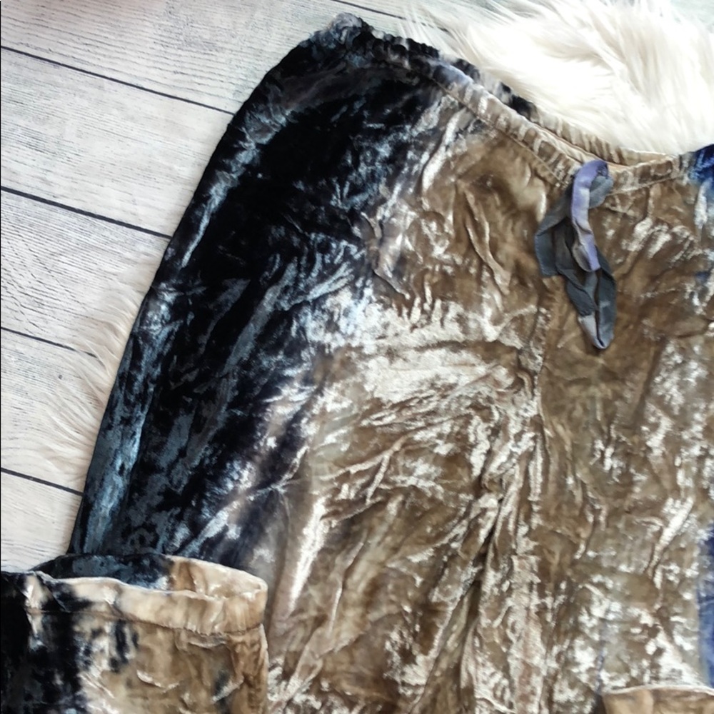 NWT Chaser Velvet Tie Dye Wide Leg Pants - Picture 6 of 12